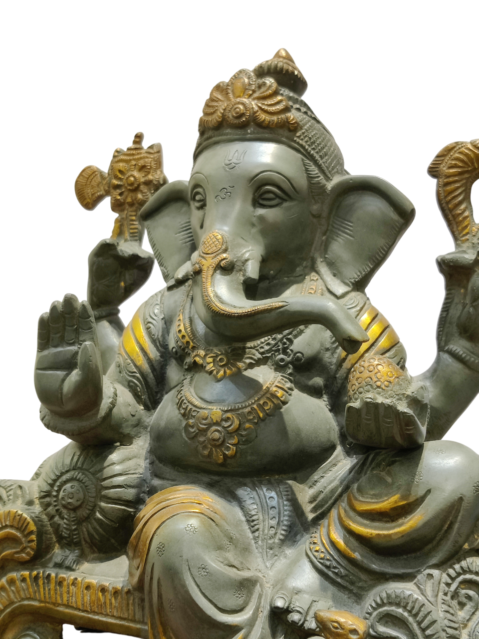 Grey Stone Finish Lord Ganesha Idol – Antique Divine Elegance