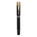 Gioia | Fountain Pen & Rollerball Pen | Partenope | Black Sand | Gold Trims