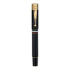 Gioia | Fountain Pen & Rollerball Pen | Partenope | Black Sand | Gold Trims