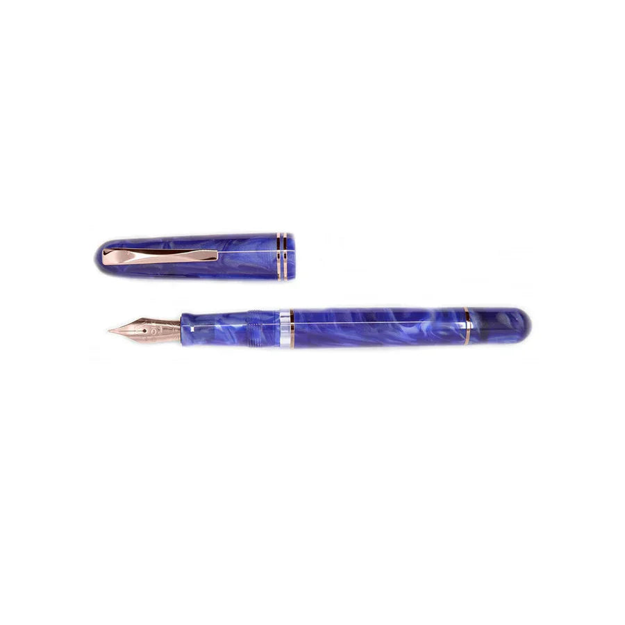 Gioia | Metis Fountain Pen | Blue Aesthetic | Rose Gold Trims