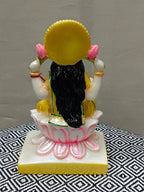 Goddess Lakshmi on Lotus with Kalash – Colorful Fiber Statue for Pooja - Satyam Collection