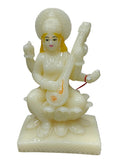 Goddess Saraswati Fiber Statue with Veena – Elegant Idol for Pooja & Décor - Satyam Collection
