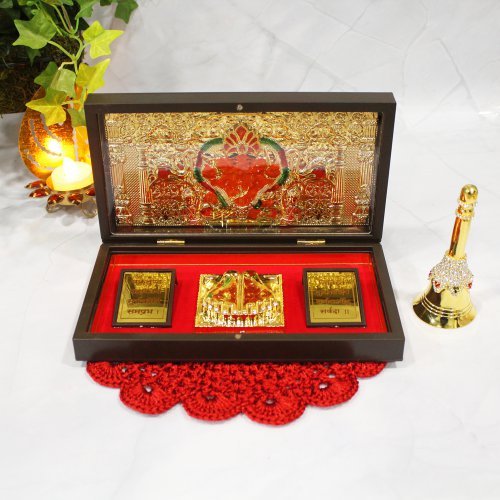 Gold Plated Siddhivinayak Bappa in Box - Satyam Collection
