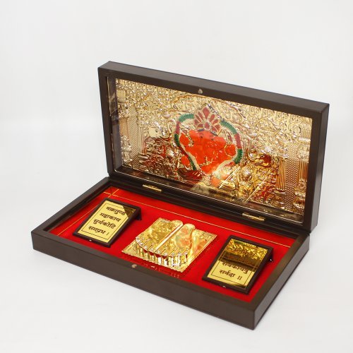 Gold Plated Siddhivinayak Bappa in Box - Satyam Collection