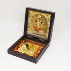 Gold Plated Small Orange Dhoti Bappa in Box - Satyam Collection