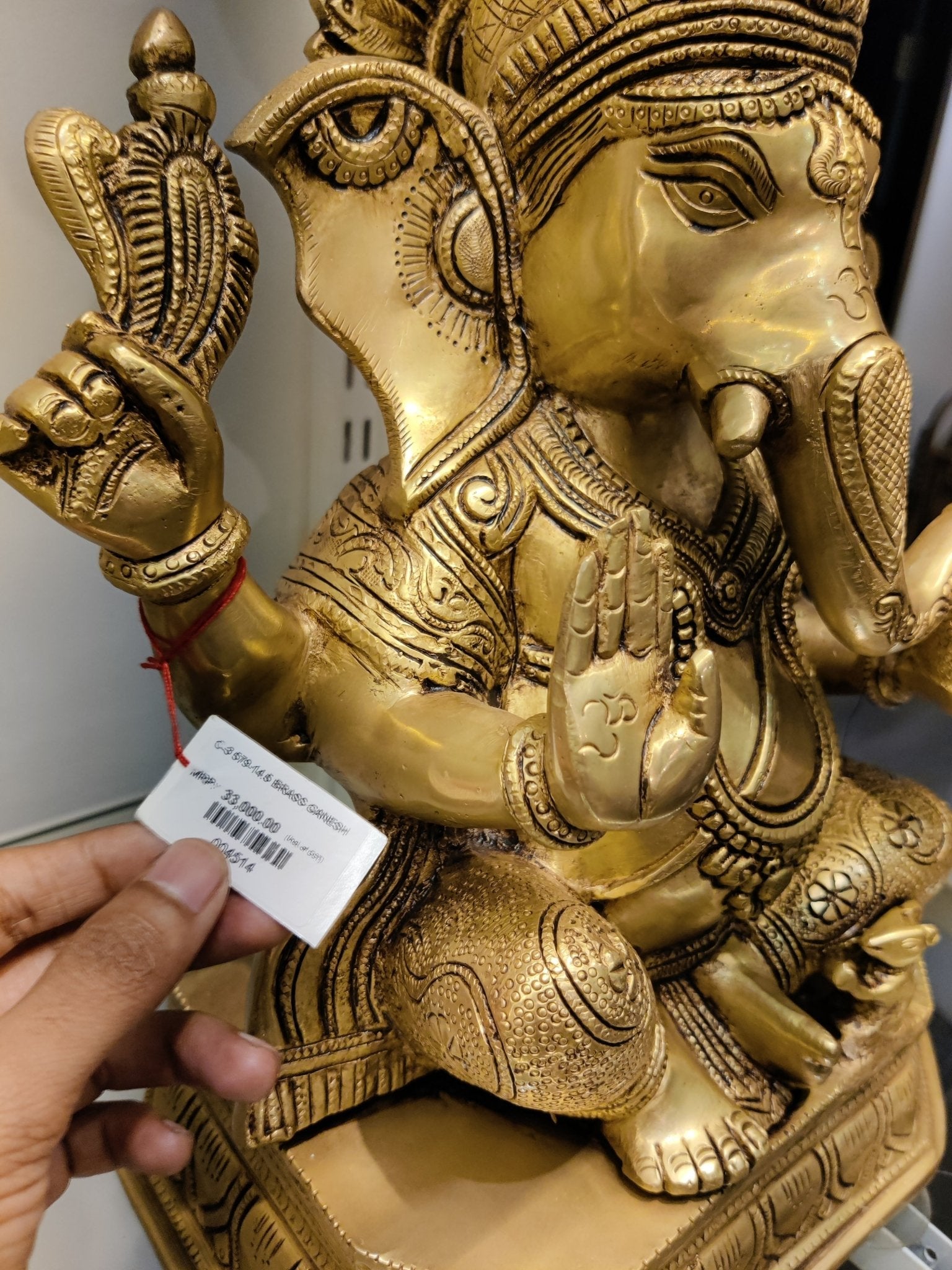 Golden Brass Lord Ganesha Idol – Royal Divine Décor - Satyam Collection