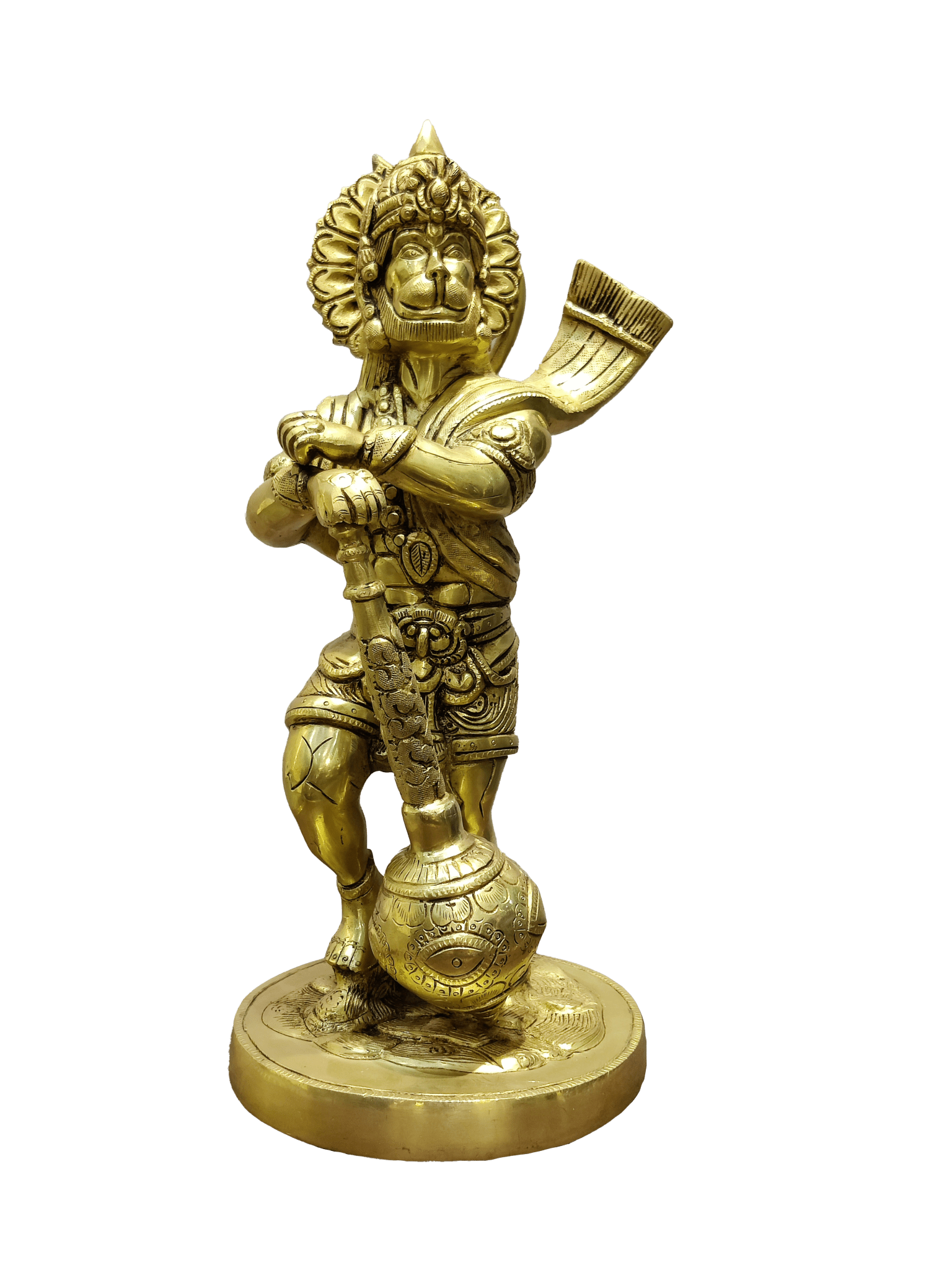 Golden Lord Hanuman Idol – Strength, Protection & Devotion - Satyam Collection