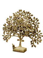 Golden Tree of Life Brass Showpiece – Table Décor Statue - Satyam Collection