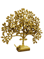 Golden Tree of Life Brass Showpiece – Table Décor Statue - Satyam Collection