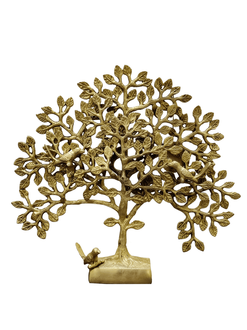 Golden Tree of Life Brass Showpiece – Table Décor Statue - Satyam Collection