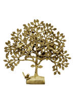 Golden Tree of Life Brass Showpiece – Table Décor Statue - Satyam Collection