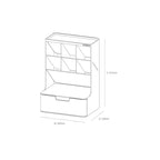 Sysmax | Hive Desk Organizer with 6 Compartments |1 Drawer| Cobalt Green| For Office & Home