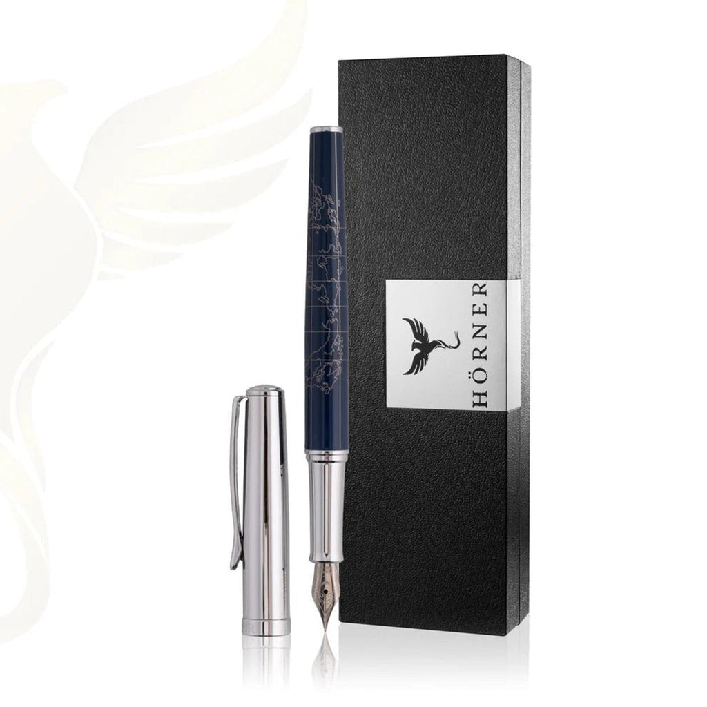 Horner | Terra | Fountain Pen | Blue Chrome