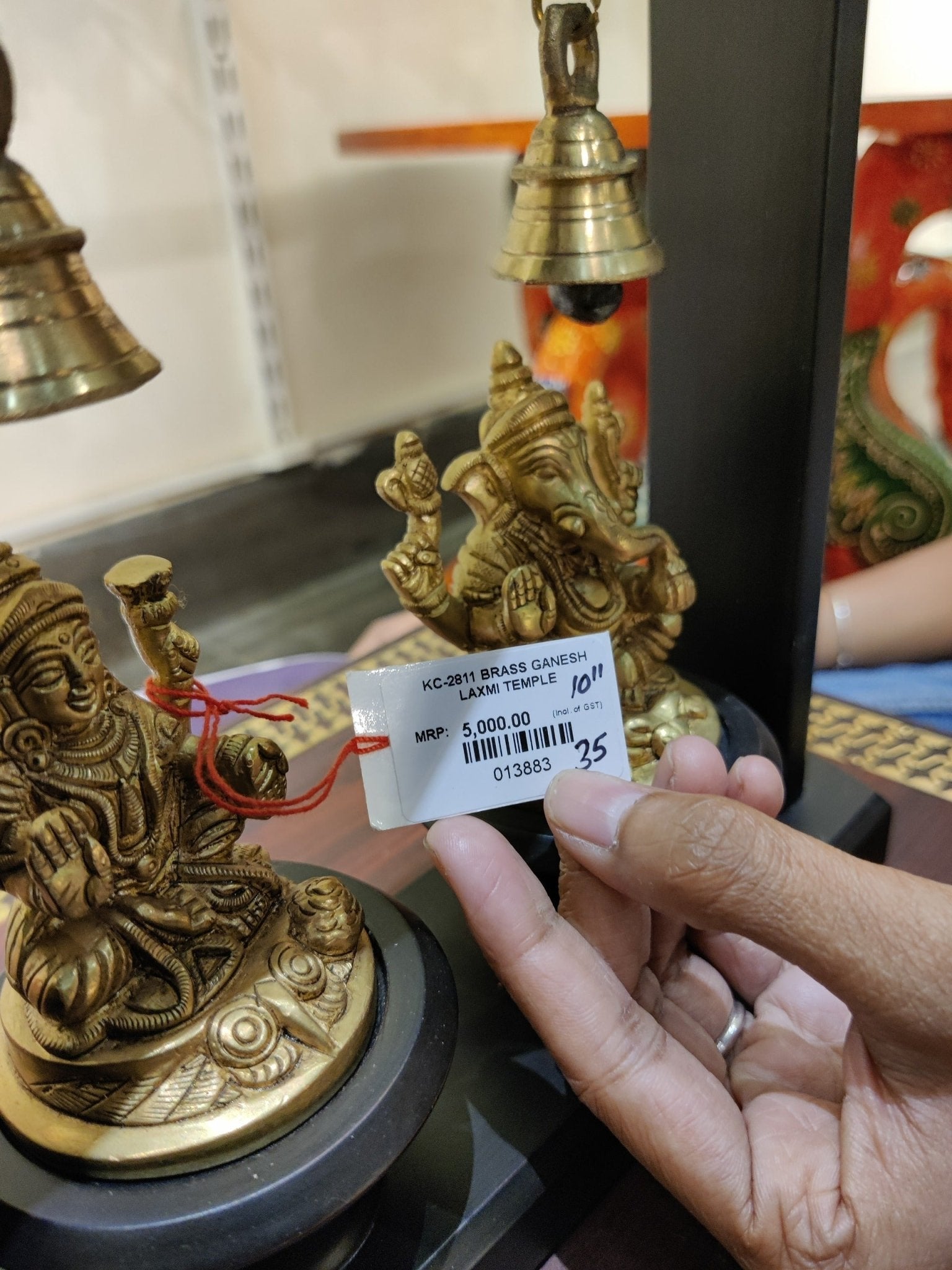 Lakshmi & Ganesha Blessings Decor with Hanging Bells - Satyam Collection