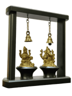 Lakshmi & Ganesha Blessings Decor with Hanging Bells - Satyam Collection