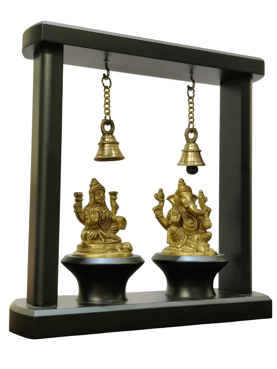 Lakshmi & Ganesha Blessings Decor with Hanging Bells - Satyam Collection