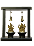 Lakshmi & Ganesha Blessings Decor with Hanging Bells - Satyam Collection