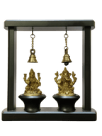 Lakshmi & Ganesha Blessings Decor with Hanging Bells - Satyam Collection
