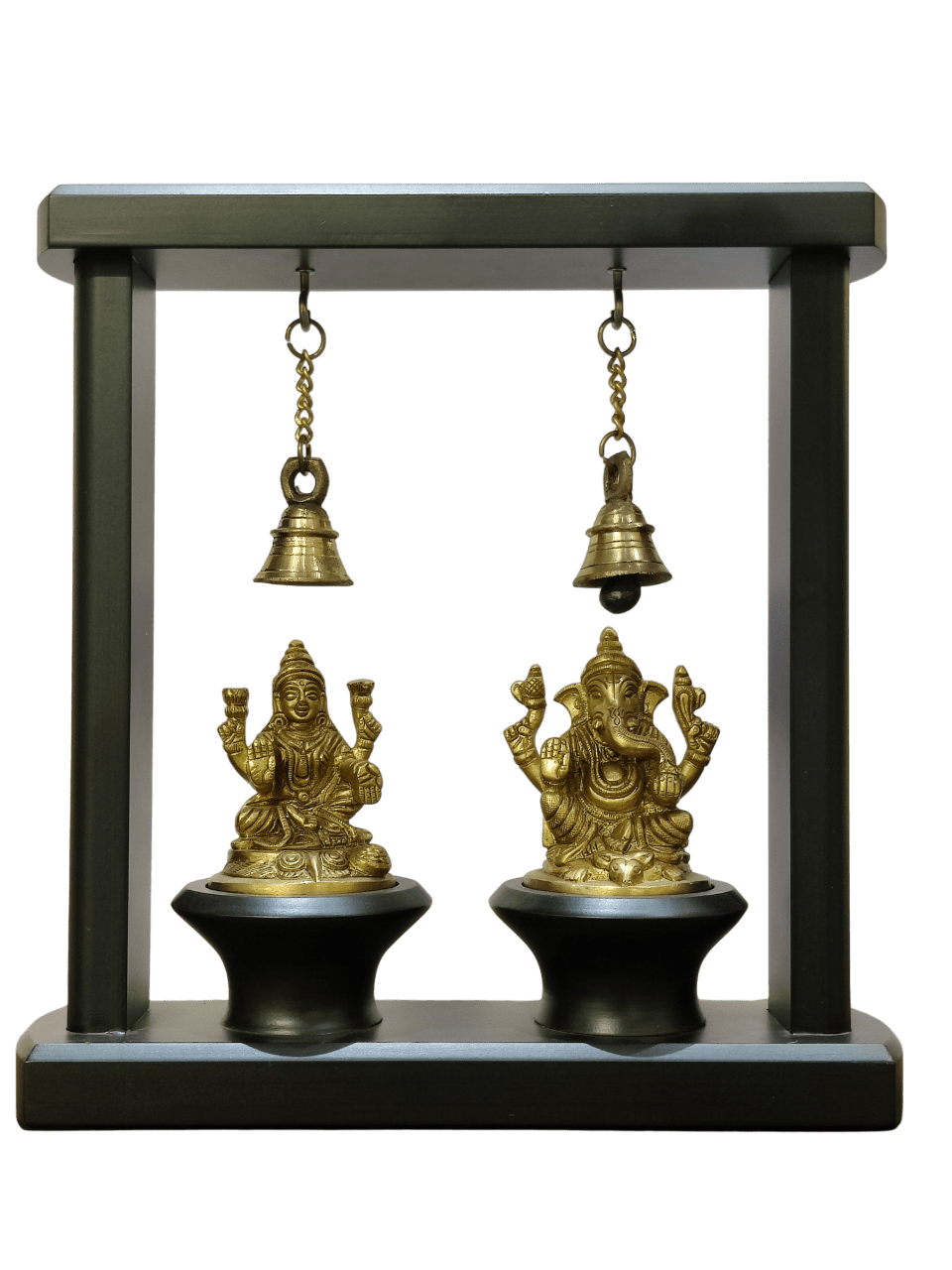 Lakshmi & Ganesha Blessings Decor with Hanging Bells - Satyam Collection