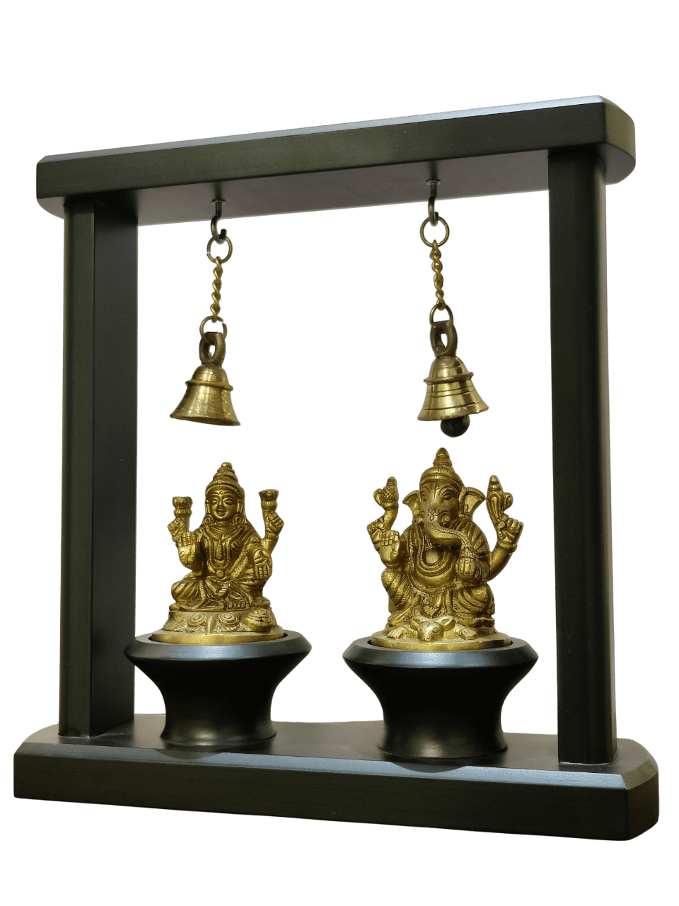 Lakshmi & Ganesha Blessings Decor with Hanging Bells - Satyam Collection