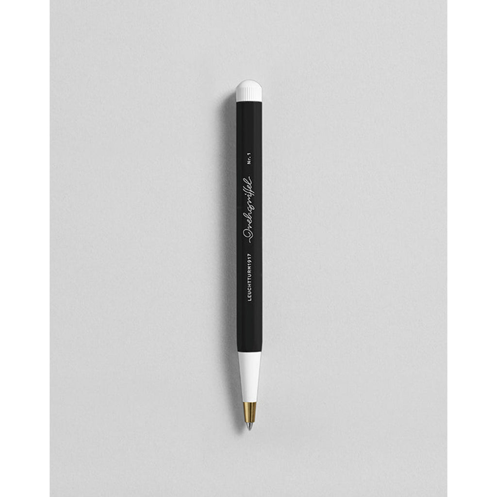 LEUCHTTURM1917 Ball Point Pen with Royal Blue Ink | Drehgriffel No. 1 | Black | Twist Mechanism