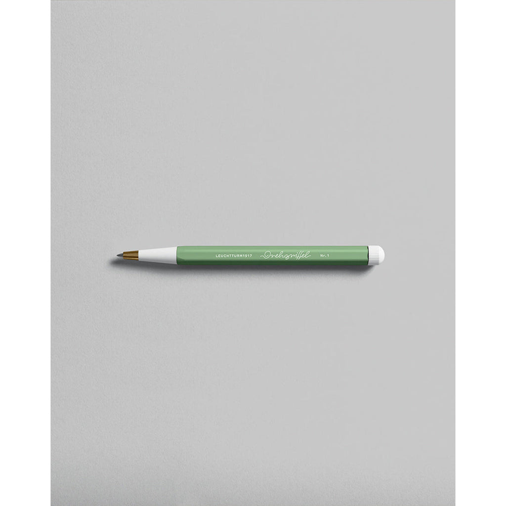 LEUCHTTURM1917 Ball Point Pen with Royal Blue Ink | Drehgriffel No. 1 | Sage Green | Twist Mechanism