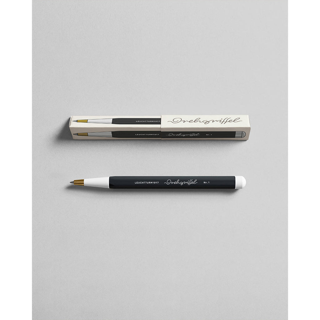 LEUCHTTURM1917 Gel Pen with Document Proof Black Ink | Drehgriffel No. 1 | Black | Twist Mechanism