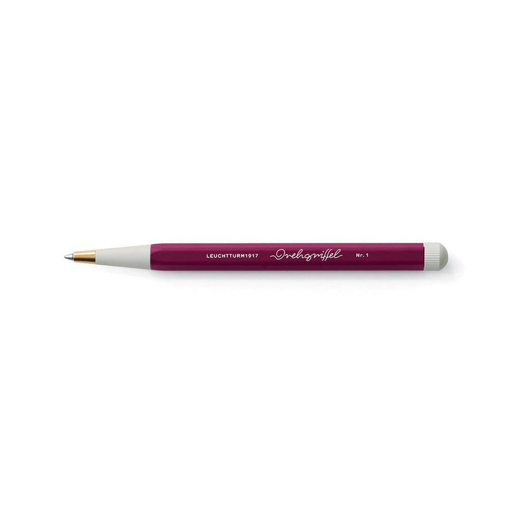 LEUCHTTURM1917 Gel Pen with Document Proof Black Ink | Drehgriffel No. 1 |Port Red| Twist Mechanism