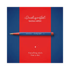 LEUCHTTURM1917 Ball Point Pen with Royal Blue Ink | Bauhaus Edition | Drehgriffel No. 1 | Royal Blue/Red | Twist Mechanism