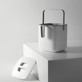Litem 5L Food Waste Bin with Inner Bucket & Handle – Ivory