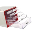 Litem | Multi Utility Storage Cabinet | 5 Drawers | Organiser | Red | My Room | For Office & Home