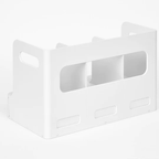 Sysmax | Olio Book Rack with 3 Compartments | 3  Transparent  Drawers | Organiser| White