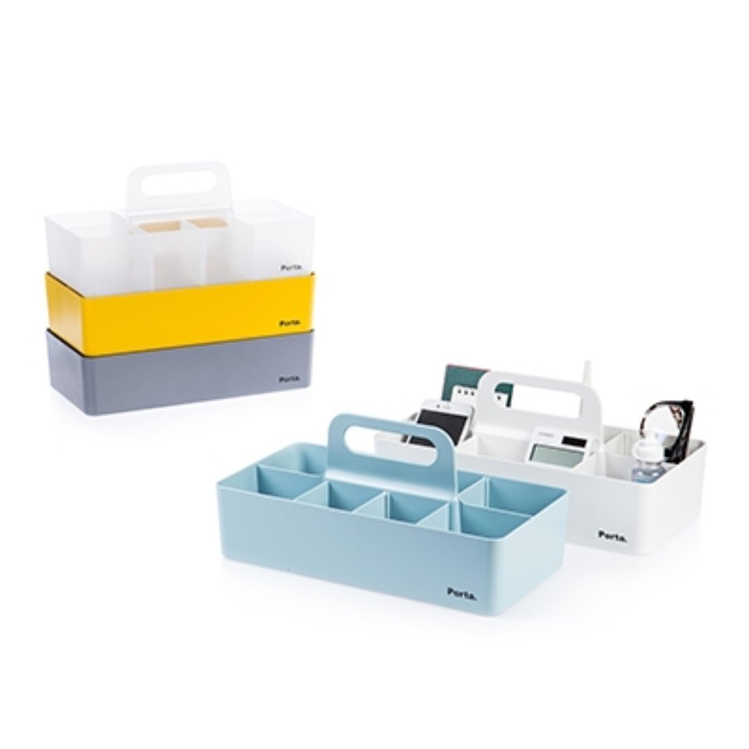 Litem | Portable | Stackable | Porta Organizer | Yellow |For Office Home & Kitchen