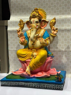Lord Ganesha on Lotus Throne – Premium Idol - Satyam Collection