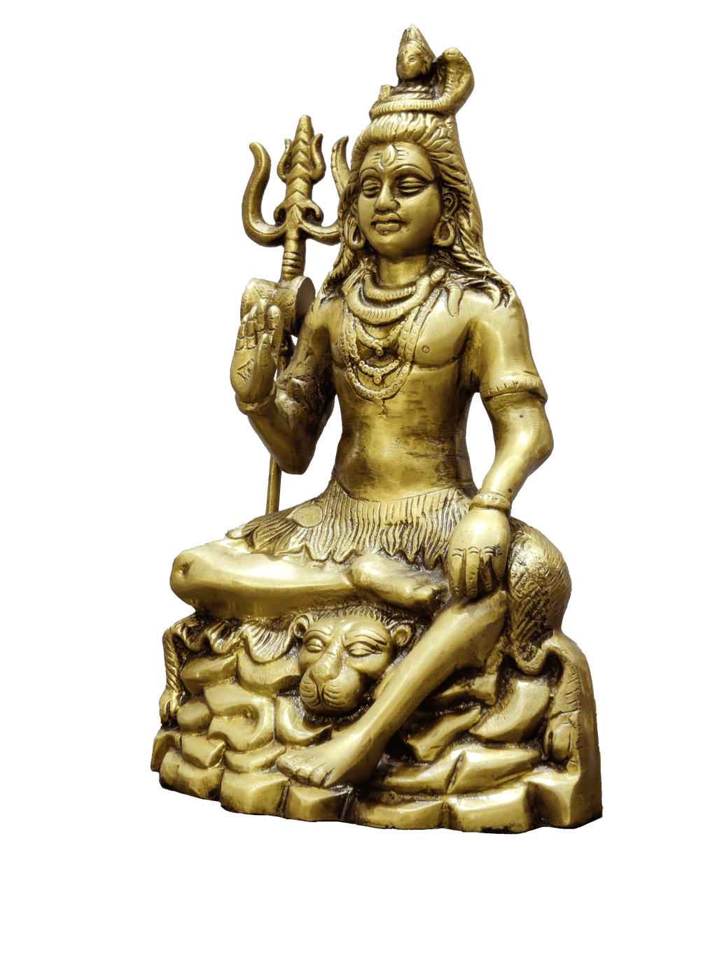 Lord Shiva Seated Statue with Trishul - Satyam Collection
