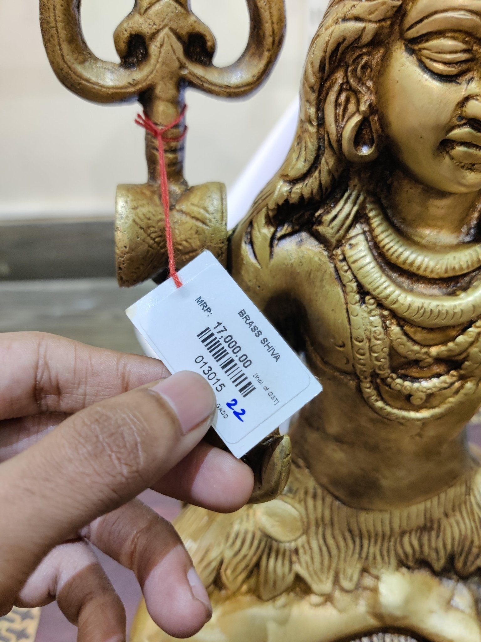 Lord Shiva Seated Statue with Trishul - Satyam Collection