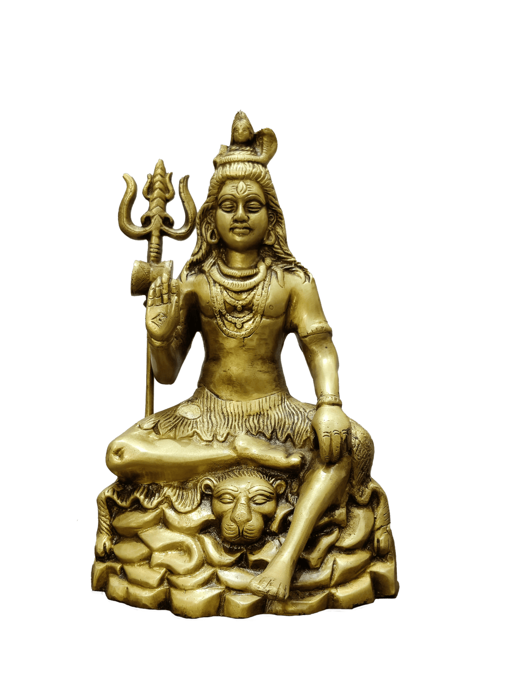 Lord Shiva Seated Statue with Trishul - Satyam Collection