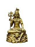 Lord Shiva Seated Statue with Trishul - Satyam Collection