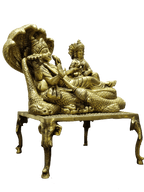 Lord Vishnu Sheshnag & Lakshmi Sleeping Idol – Divine Brass Finish - Satyam Collection