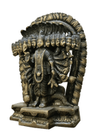 Lord Vishnu Vishvarupa Brass Idol – Multi Faced Divine Cosmic Form Statue - Satyam Collection