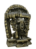 Lord Vishnu Vishvarupa Brass Idol – Multi Faced Divine Cosmic Form Statue - Satyam Collection