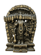 Lord Vishnu Vishvarupa Brass Idol – Multi Faced Divine Cosmic Form Statue - Satyam Collection