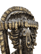 Lord Vishnu Vishvarupa Brass Idol – Multi Faced Divine Cosmic Form Statue - Satyam Collection
