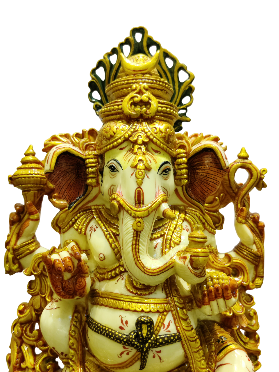 Royal Lord Ganesha Idol – Premium Decorative Murti