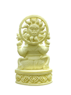 Cream Marble Lord Ganesha Idol – Elegant Divine Grace