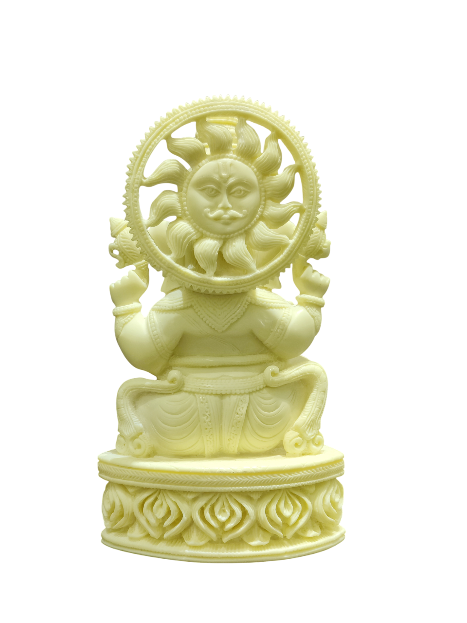 Cream Marble Lord Ganesha Idol – Elegant Divine Grace