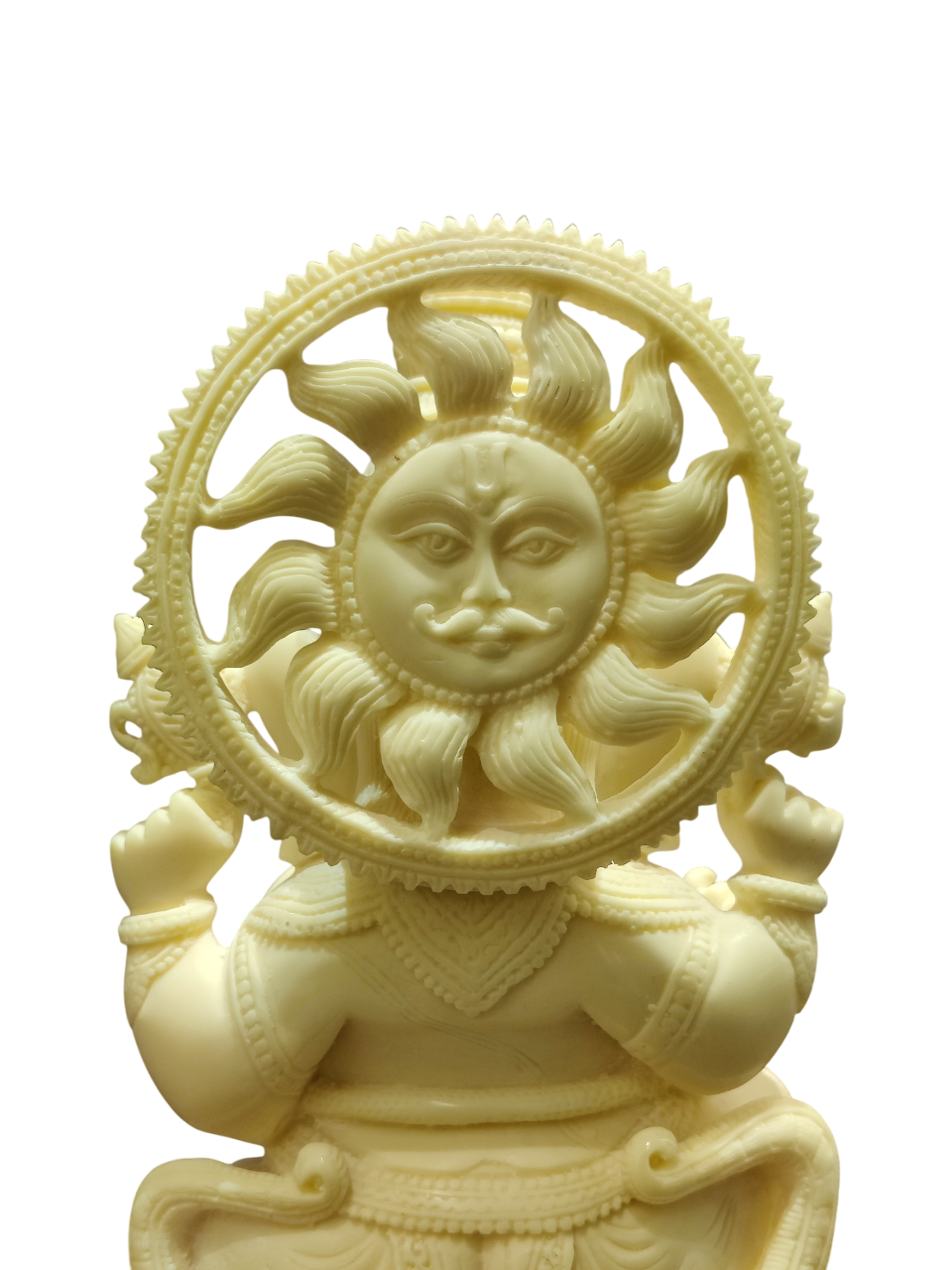 Cream Marble Lord Ganesha Idol – Elegant Divine Grace