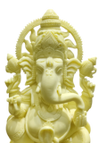 Cream Marble Lord Ganesha Idol – Elegant Divine Grace