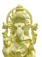 Cream Marble Lord Ganesha Idol – Elegant Divine Grace