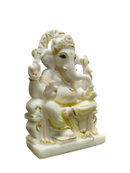 White Marble Lord Ganesha Idol – Peaceful Divine Elegance